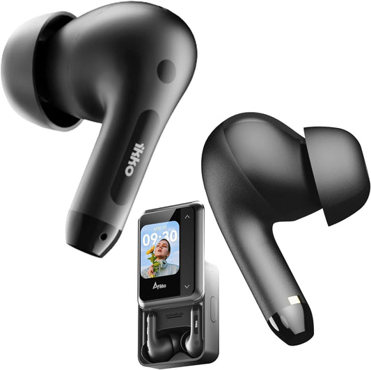 Ikko Active Buds TWS AI Smart Wireless Headphones: Headphones with Noise Cancellation, Bluetooth Connection, Instant Translator Function, 4G Dual Sim, WiFi, Up to 30 Hours of Battery Life, ChatGPT